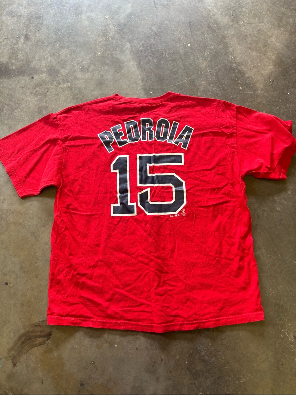 Vintage Pedoria #15 Boston Red Sox Men's Short Sleeve Graphic Shirt